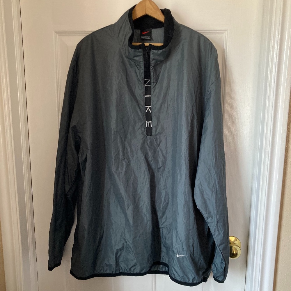 Vintage NIKE Men's XL Grey Wind Breaker